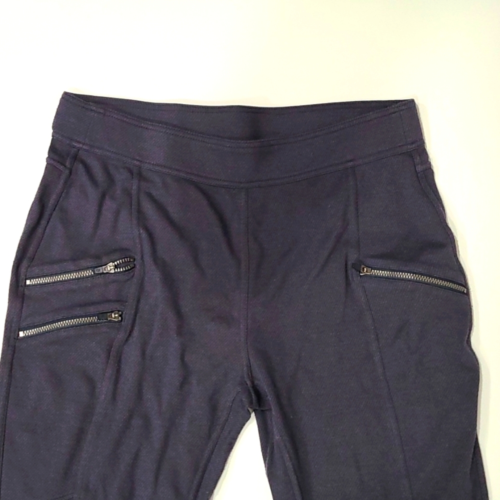 womens athleta legging pants with zippers size large
